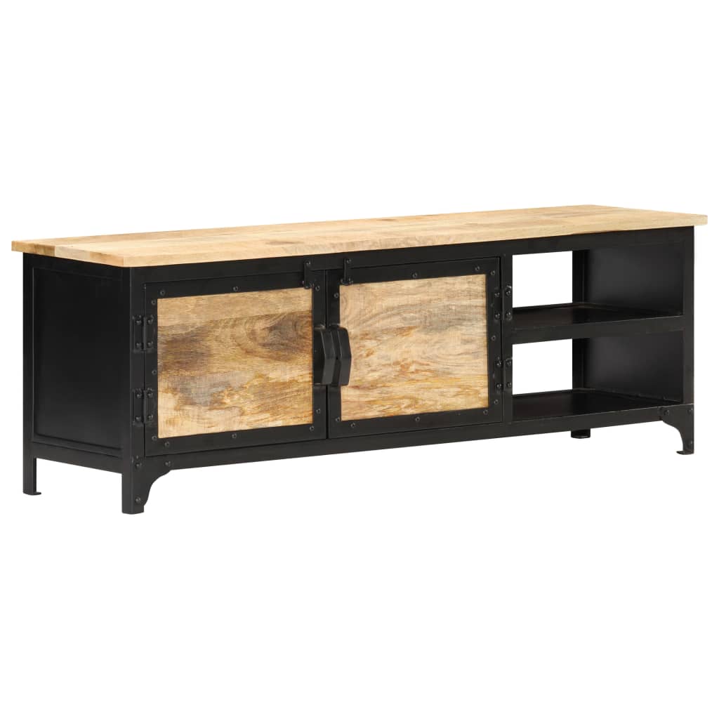 Meuble TV 120x30x40 cm Bois massif de manguier