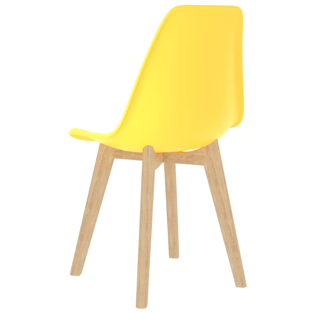 Chaises à manger lot de 2 jaune plastique