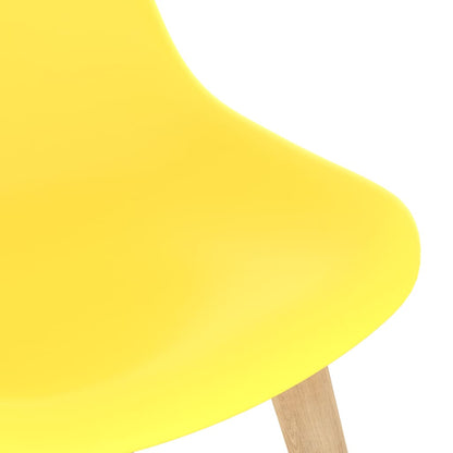 Chaises à manger lot de 2 jaune plastique