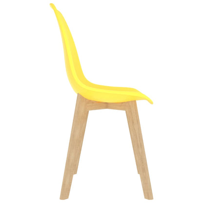 Chaises à manger lot de 6 jaune plastique