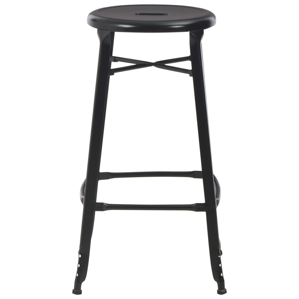 Tabourets de bar lot de 4 noir acier