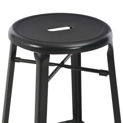 Tabourets de bar lot de 4 noir acier