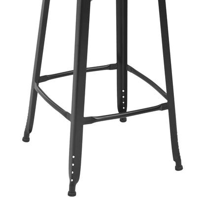 Tabourets de bar lot de 6 noir acier