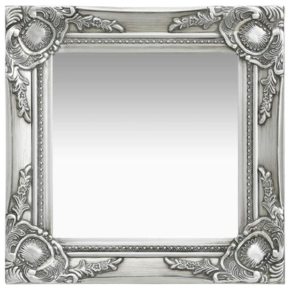 Miroir mural style baroque 40x40 cm Argenté