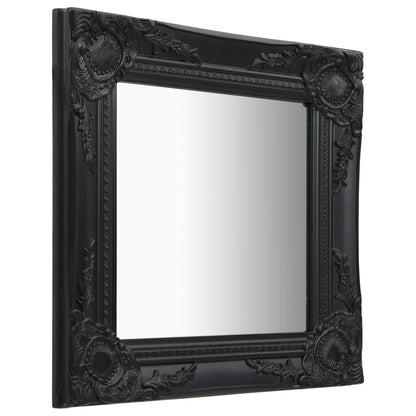 Miroir mural style baroque 40x40 cm noir