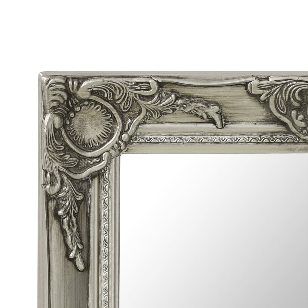 Miroir mural style baroque 50x50 cm Argenté