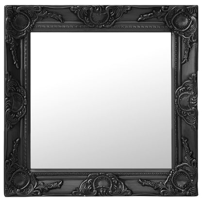 Miroir mural style baroque 50x50 cm noir