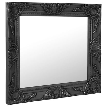 Miroir mural style baroque 50x50 cm noir