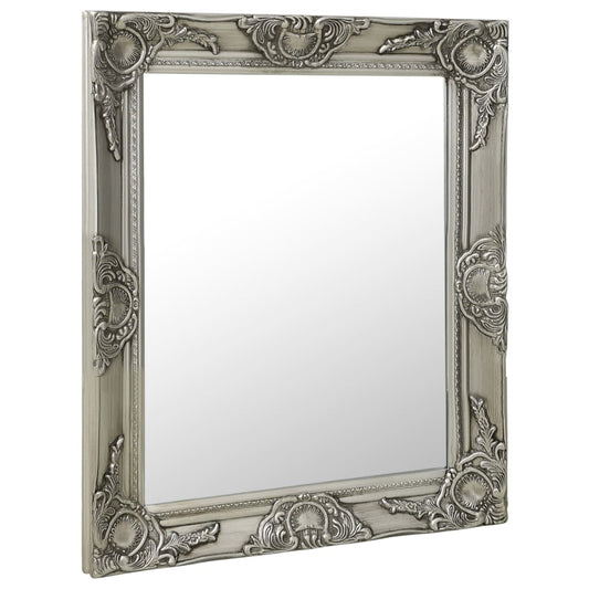 Miroir mural style baroque 50x60 cm Argenté