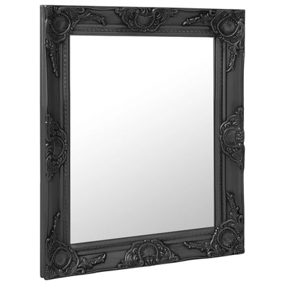 Miroir mural style baroque 50x60 cm noir