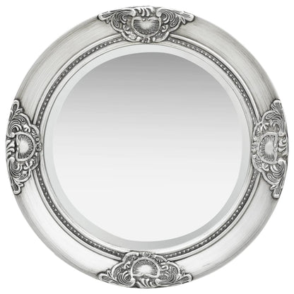 Miroir mural style baroque 50 cm Argenté