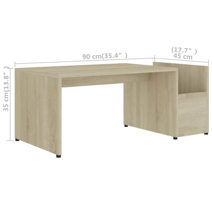 Table basse Chêne sonoma 90x45x35 cm bois d’ingénierie