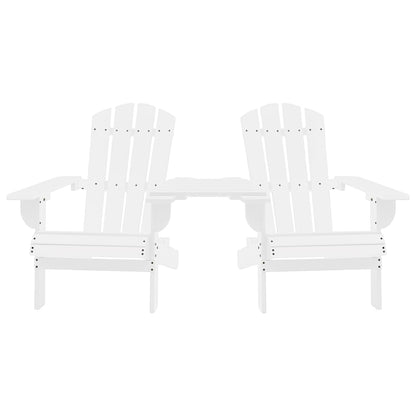 Chaises de jardin Adirondack avec table bois de sapin blanc