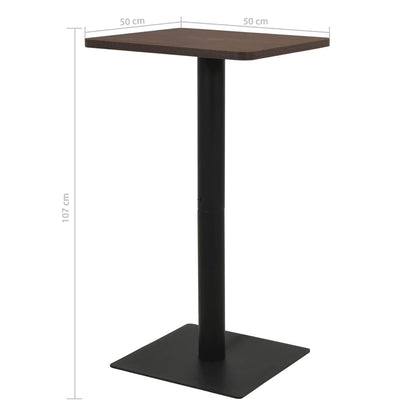 Table de bistro Cendre foncé 50x50x107 cm