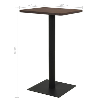 Table de bistro Cendre foncé 78,5x78,5x107 cm