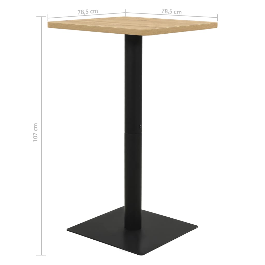 Table de bistro Couleur chêne 78,5x78,5x107 cm