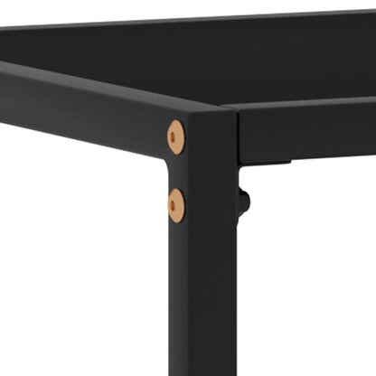 Table console Noir 60x35x75 cm Verre trempé