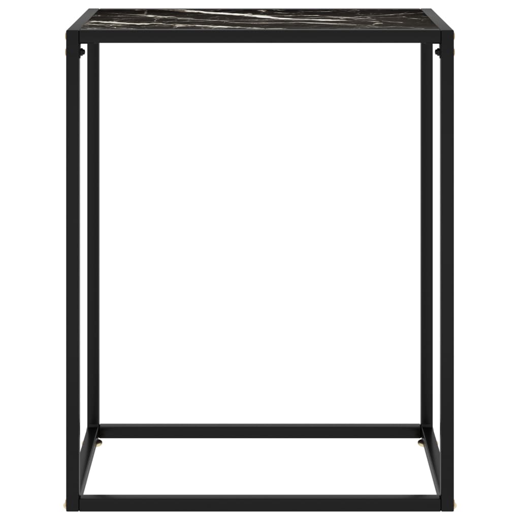 Table console Noir 60x35x75 cm Verre trempé