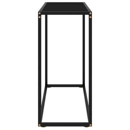 Table console Noir 80x35x75 cm Verre trempé