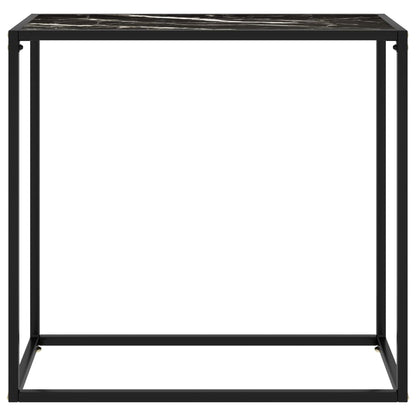 Table console Noir 80x35x75 cm Verre trempé