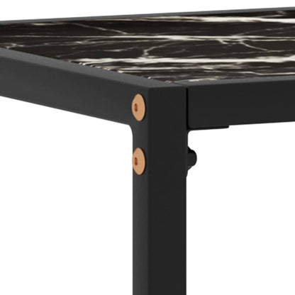 Table console Noir 80x35x75 cm Verre trempé