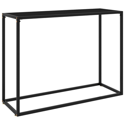 Table console Noir 100x35x75 cm Verre trempé