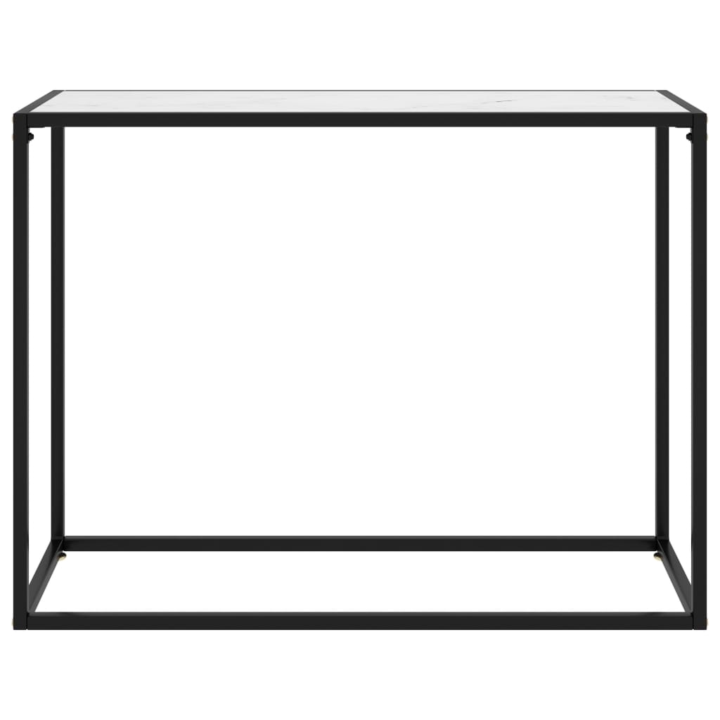 Table console Blanc 100x35x75 cm Verre trempé