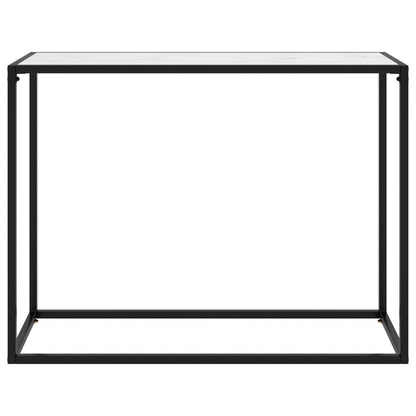 Table console Blanc 100x35x75 cm Verre trempé