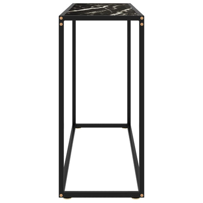 Table console Noir 100x35x75 cm Verre trempé