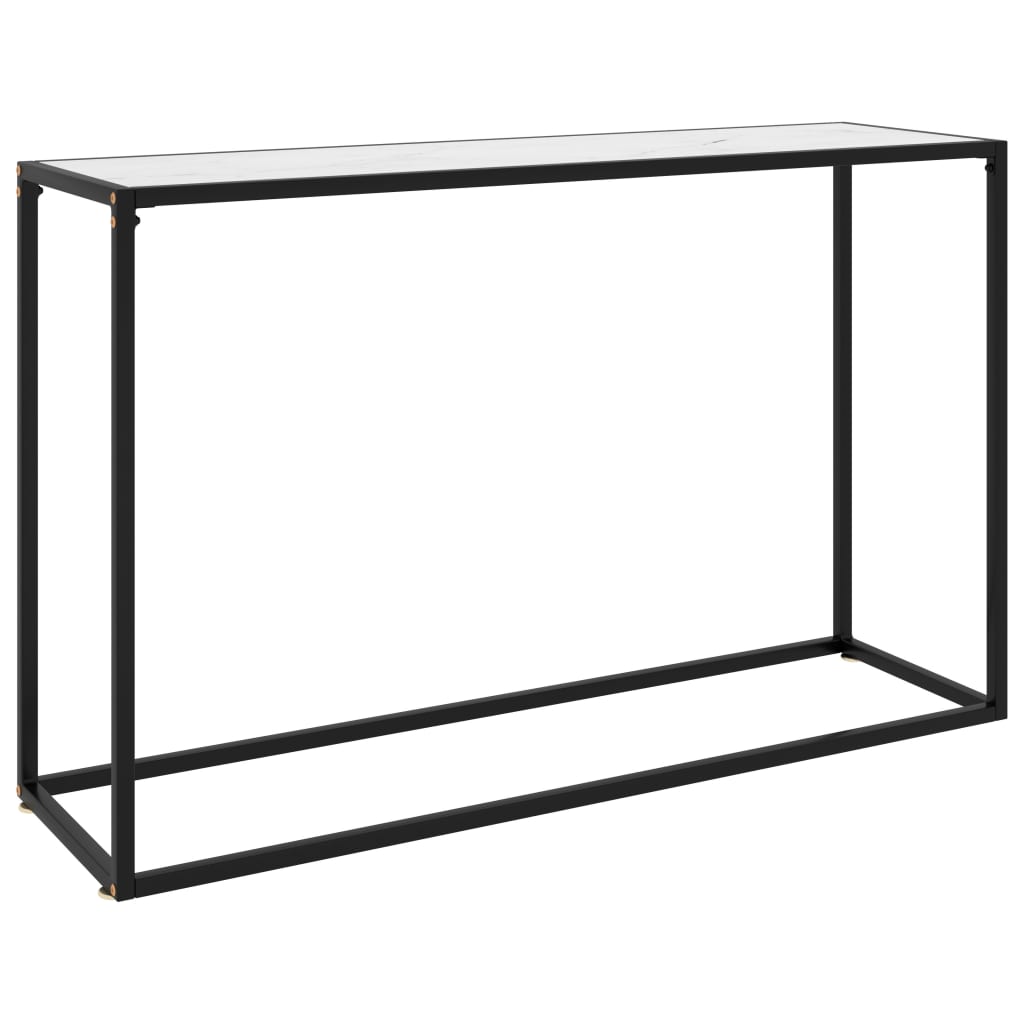 Table console Blanc 120x35x75 cm Verre trempé