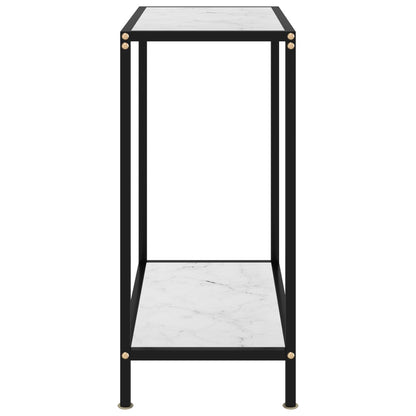 Table console Blanc 60x35x75 cm Verre trempé