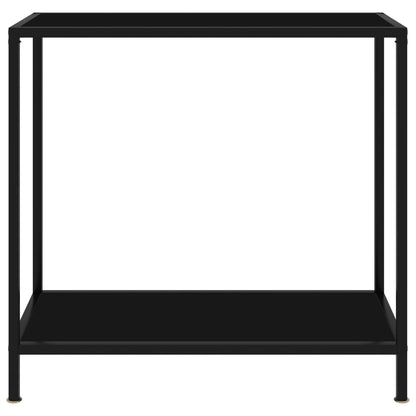 Table console Noir 80x35x75 cm Verre trempé