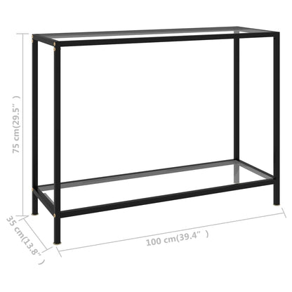 Table console Transparent 100x35x75 cm Verre trempé