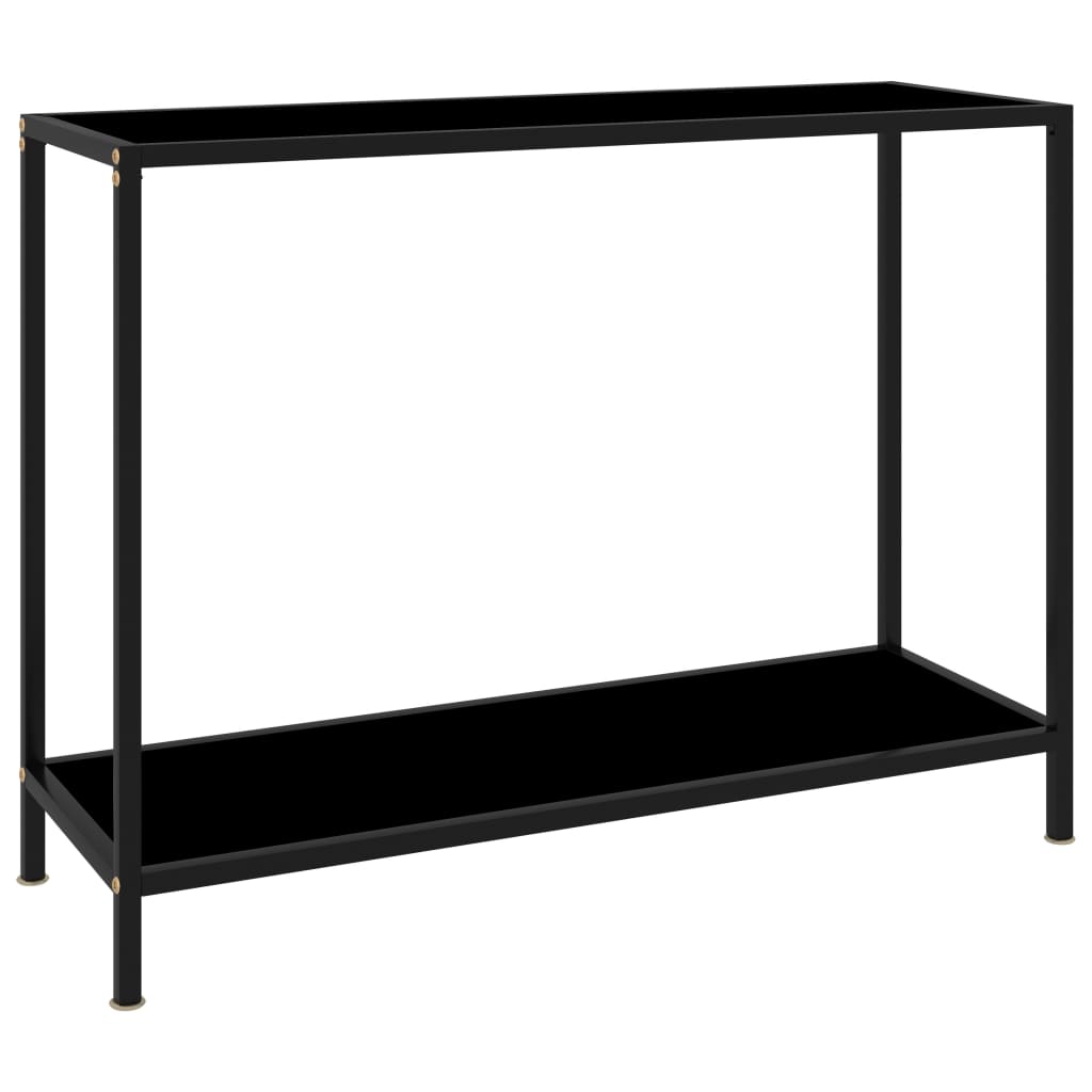 Table console Noir 100x35x75 cm Verre trempé