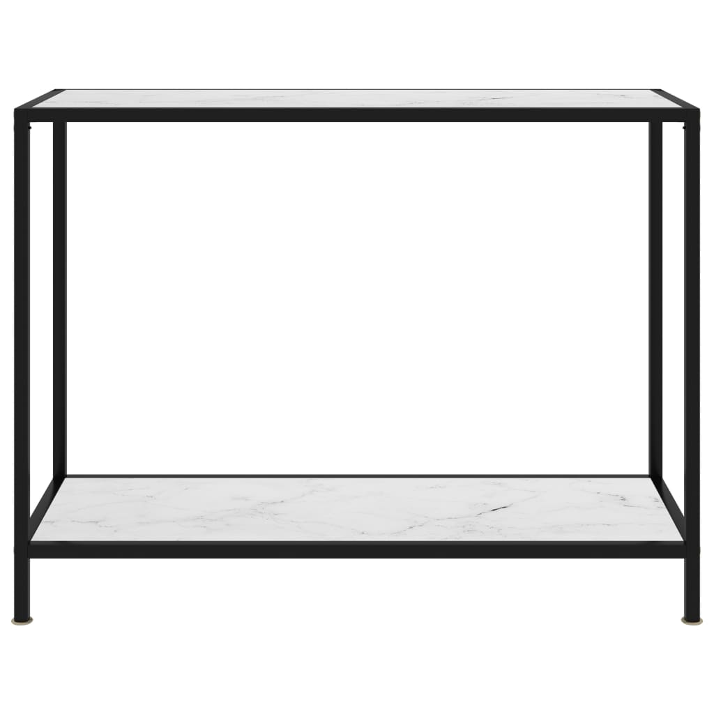 Table console Blanc 100x35x75 cm Verre trempé