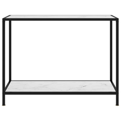 Table console Blanc 100x35x75 cm Verre trempé