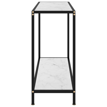 Table console Blanc 100x35x75 cm Verre trempé