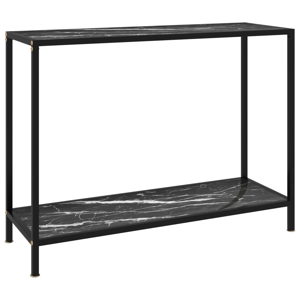 Table console Noir 100x35x75 cm Verre trempé