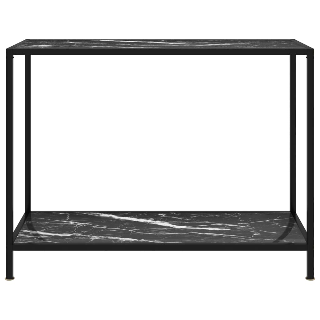 Table console Noir 100x35x75 cm Verre trempé