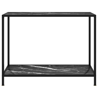 Table console Noir 100x35x75 cm Verre trempé