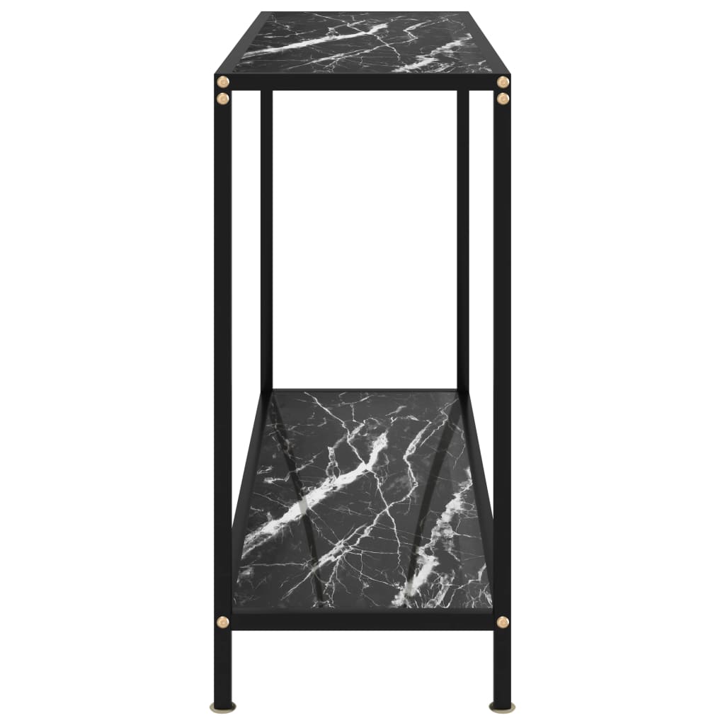 Table console Noir 100x35x75 cm Verre trempé