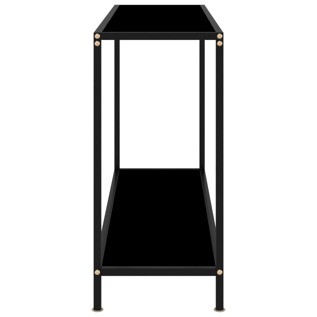 Table console Noir 120x35x75 cm Verre trempé