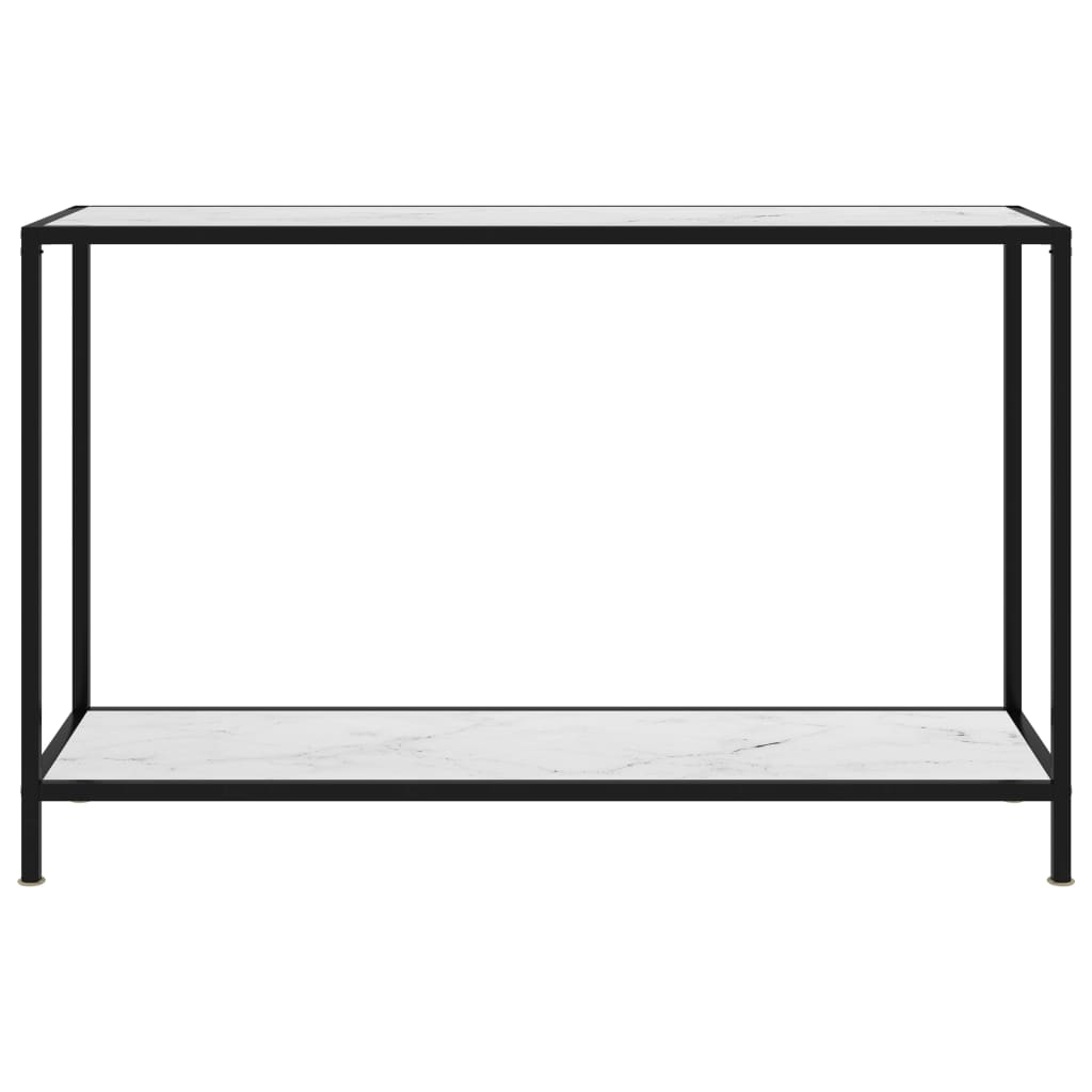 Table console Blanc 120x35x75 cm Verre trempé