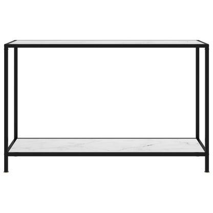 Table console Blanc 120x35x75 cm Verre trempé