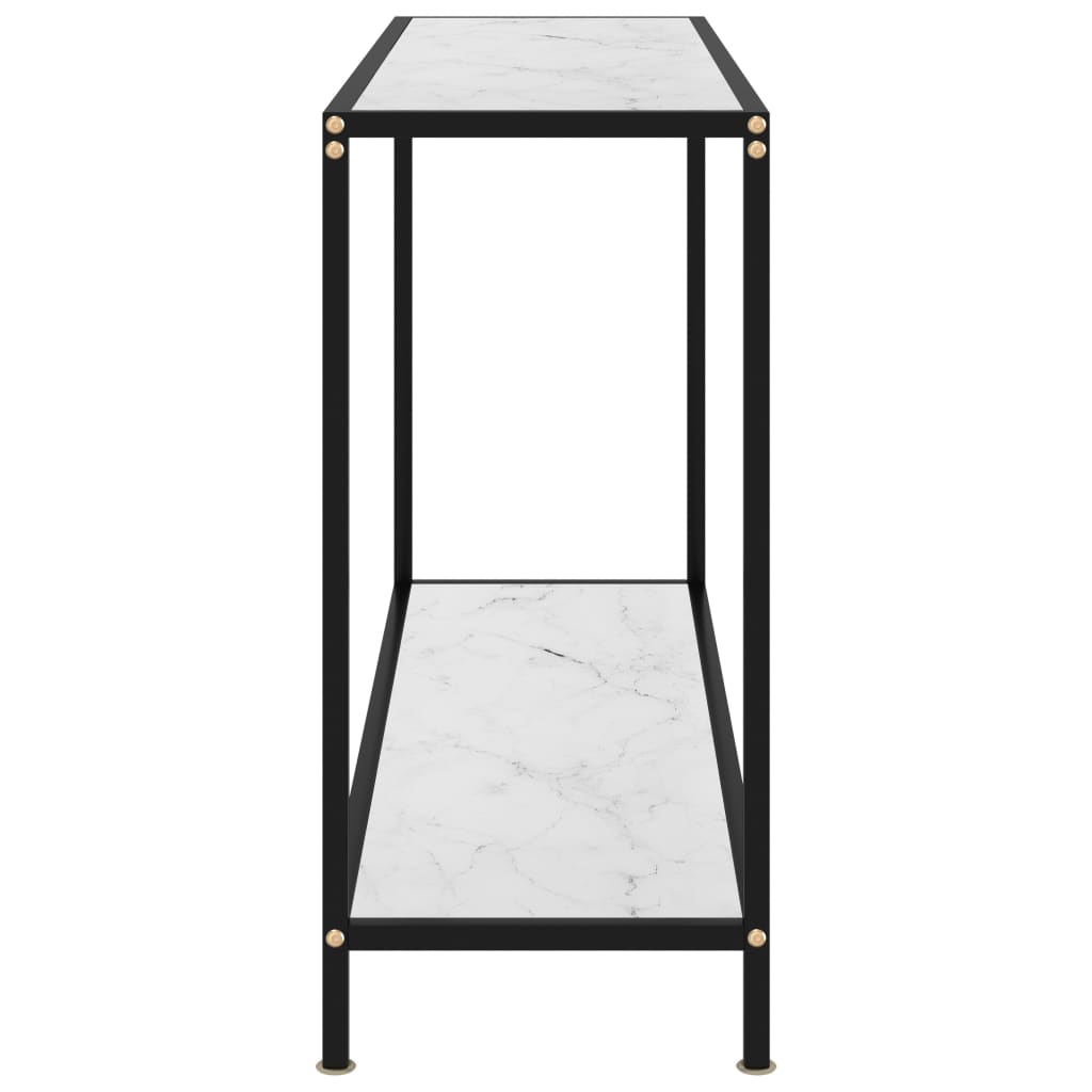 Table console Blanc 120x35x75 cm Verre trempé