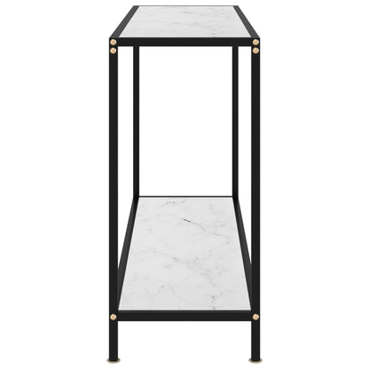 Table console Blanc 120x35x75 cm Verre trempé