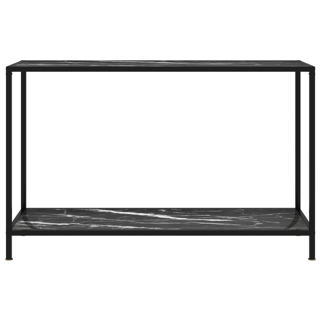 Table console Noir 120x35x75 cm Verre trempé