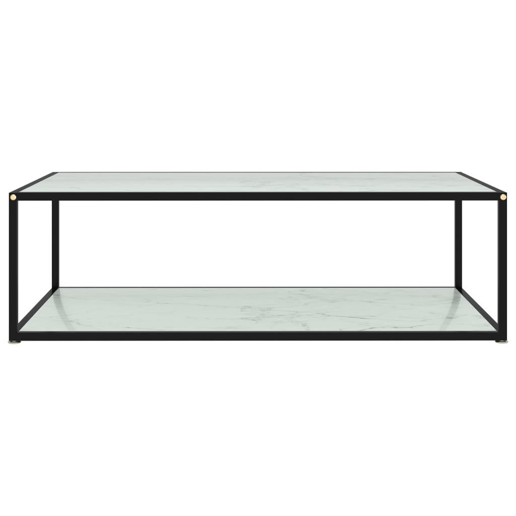 Table basse Blanc 120x60x35 cm Verre trempé