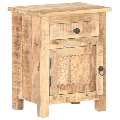 Table de chevet 40x30x50 cm Bois de manguier brut