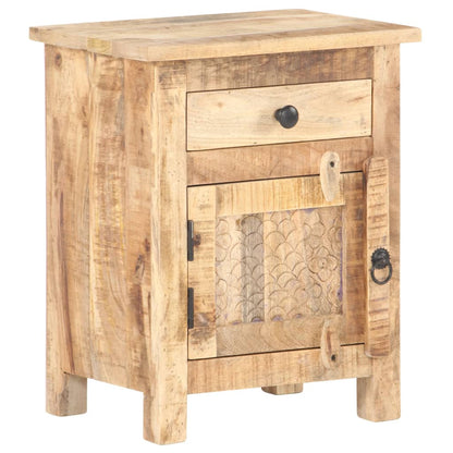 Table de chevet 40x30x50 cm Bois de manguier brut